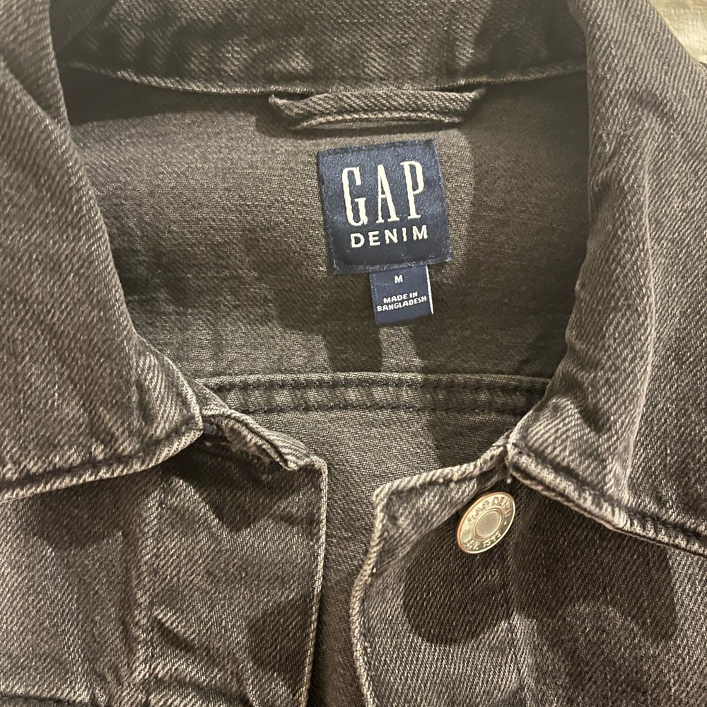 NWT Gap Black Denim Jacket